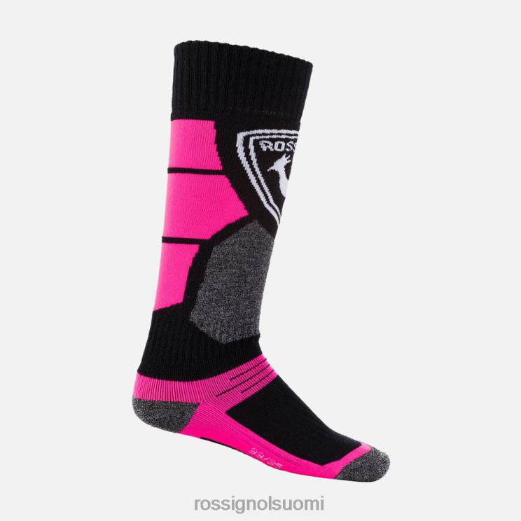 Rossignol juniorit premium-villaiset hiihtosukat fluopink Lisätarvikkeet BTF0P1176