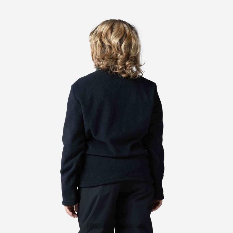 Rossignol pojat puolivetoketjullinen fleecetoppi musta topit BTF0P1142