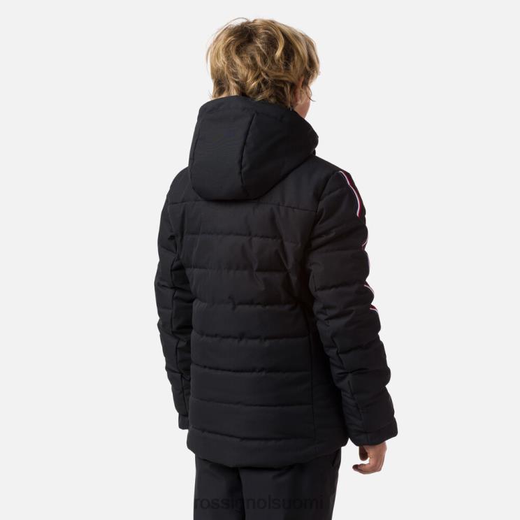Rossignol pojat hiver polydown hiihtotakki musta topit BTF0P1201