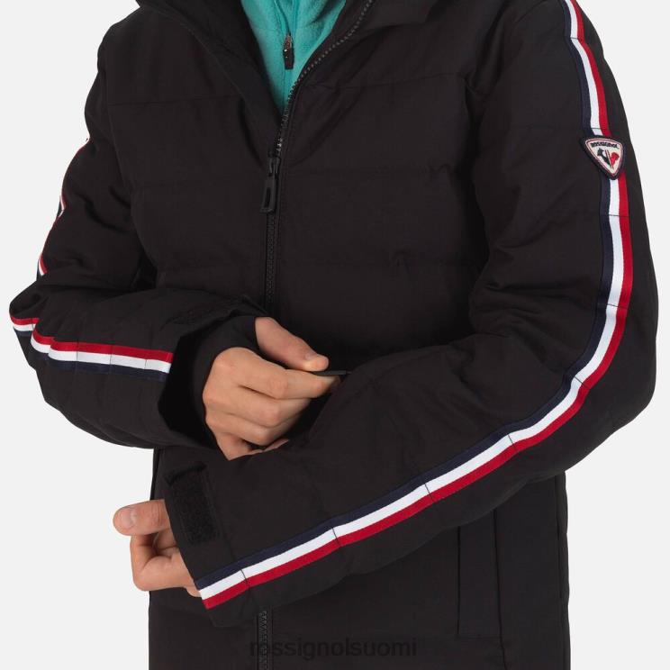 Rossignol pojat hiver polydown hiihtotakki musta topit BTF0P1201