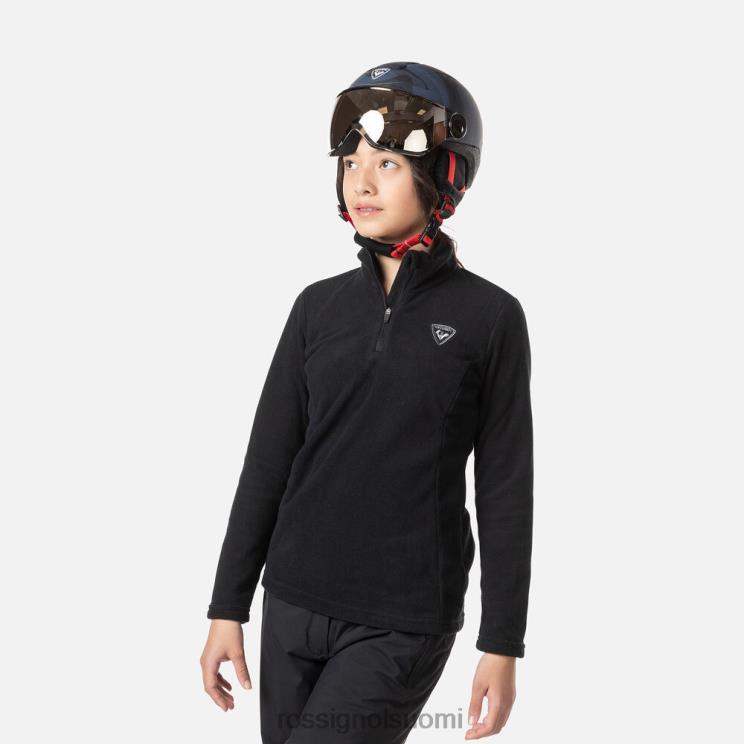 Rossignol tytöt puolivetoketjullinen fleece musta topit BTF0P1137