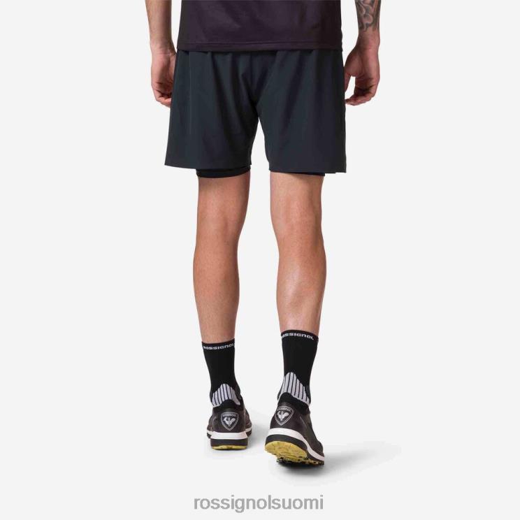 Rossignol miehet maastojuoksushortsit musta pohjat BTF0P135