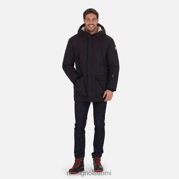 Rossignol miehet parka takki musta topit BTF0P289