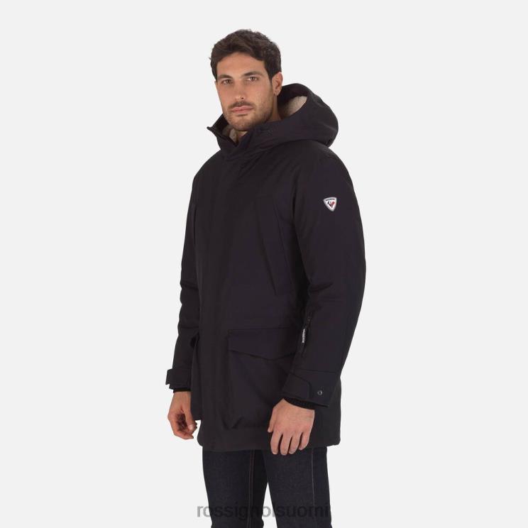 Rossignol miehet parka takki musta topit BTF0P289