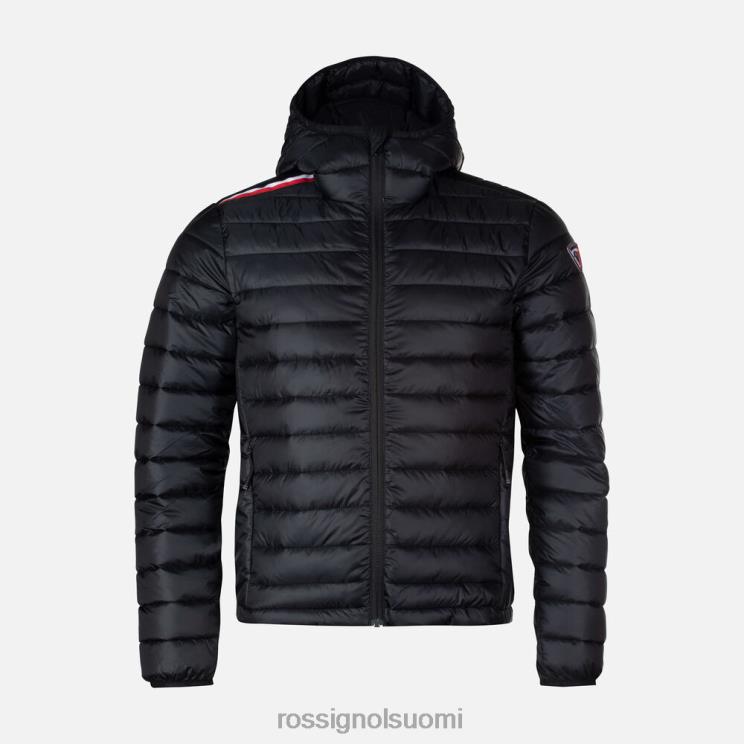 Rossignol miehet hupullinen eristetty takki 180gr musta topit BTF0P272