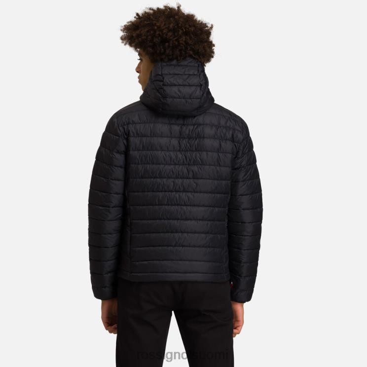 Rossignol miehet hupullinen eristetty takki 180gr musta topit BTF0P272
