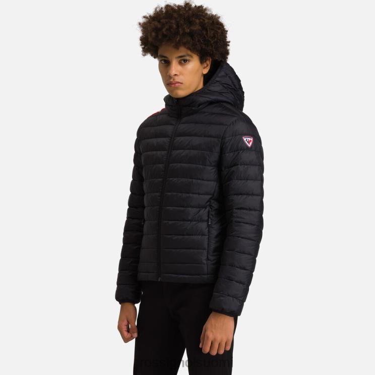 Rossignol miehet hupullinen eristetty takki 180gr musta topit BTF0P272