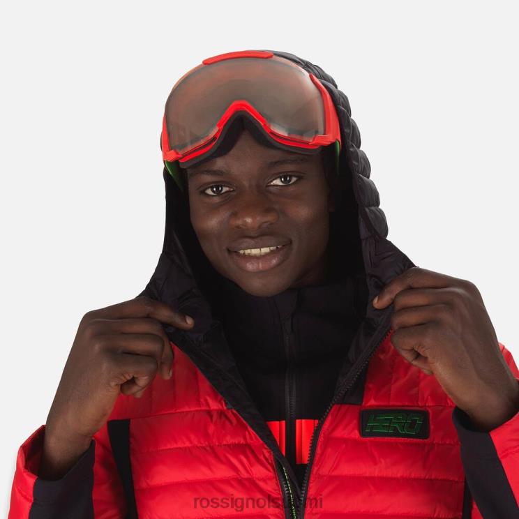 Rossignol miehet hero hybridi kevyt takki neonpunainen topit BTF0P626