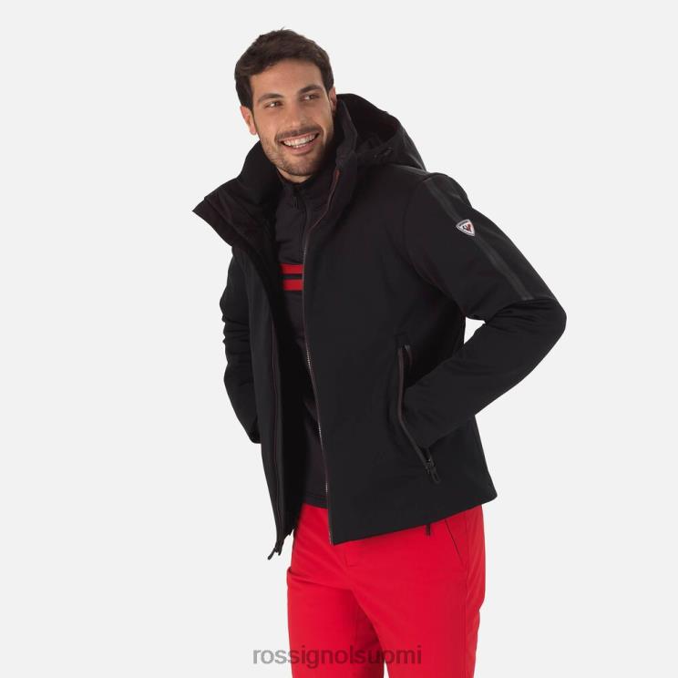 Rossignol miehet softshell litteä hiihtotakki musta topit BTF0P636