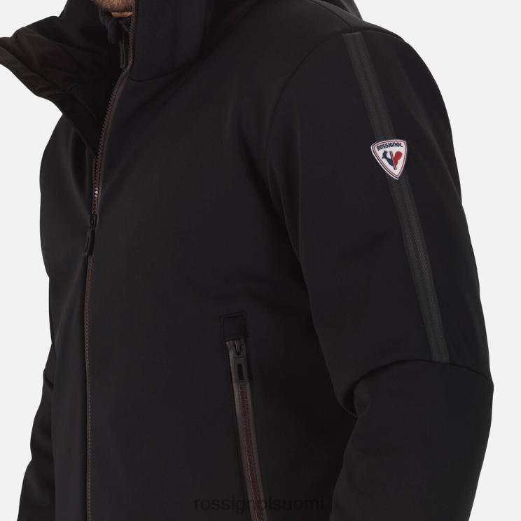 Rossignol miehet softshell litteä hiihtotakki musta topit BTF0P636