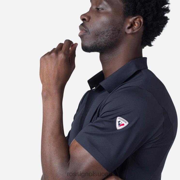 Rossignol miehet kevyt hengittävä poolopaita musta topit BTF0P11