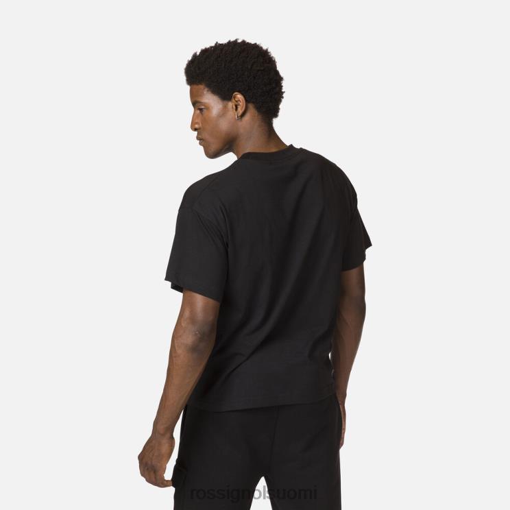 Rossignol miehet puuvillainen mukava graafinen printtipaita musta topit BTF0P15