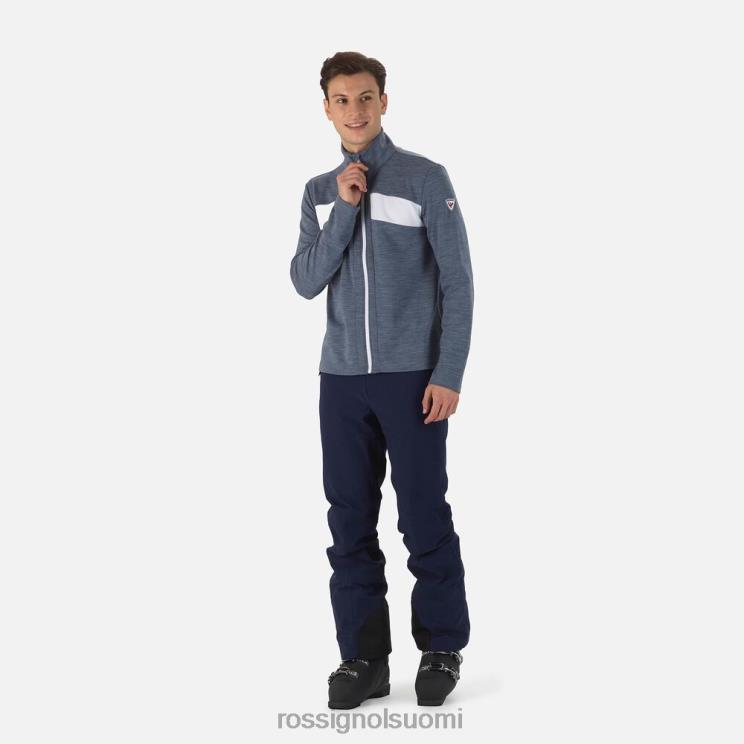 Rossignol miehet react merino full zip -välikerros tumma laivasto topit BTF0P551