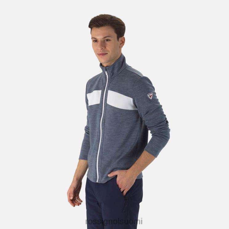 Rossignol miehet react merino full zip -välikerros tumma laivasto topit BTF0P551
