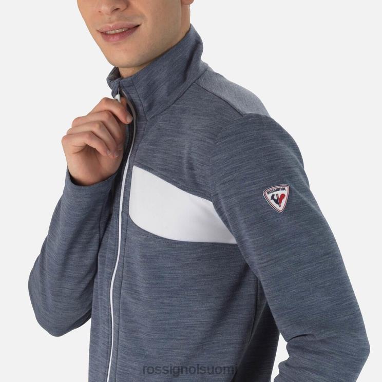 Rossignol miehet react merino full zip -välikerros tumma laivasto topit BTF0P551