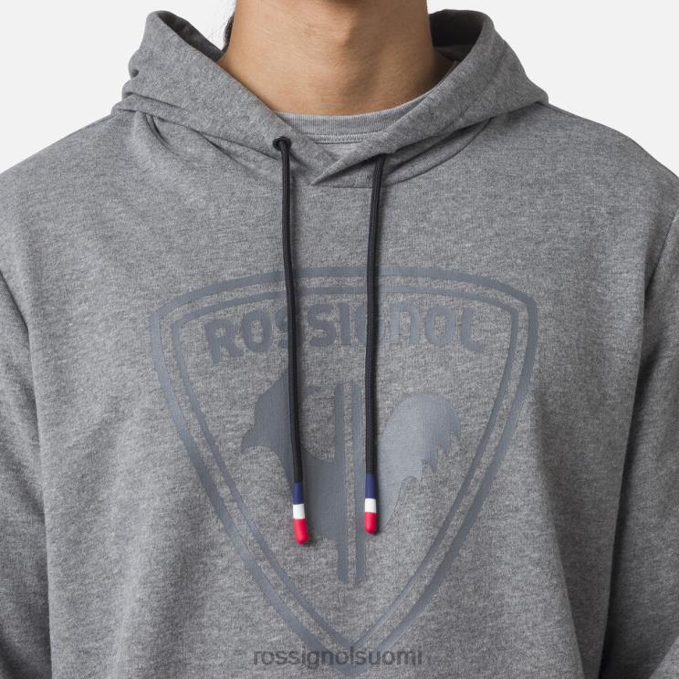 Rossignol miehet hupullinen fleece-logopaita kanervanharmaa topit BTF0P44