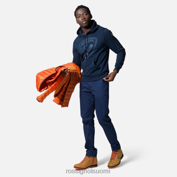 Rossignol miehet hupullinen logollinen puuvillainen collegepaita tumma laivasto topit BTF0P395