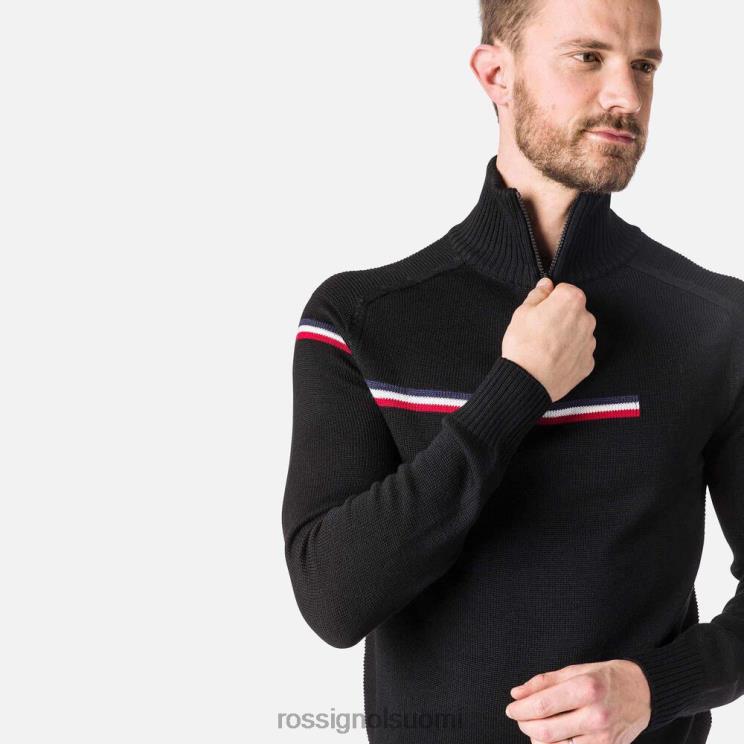 Rossignol miehet iso puolivetoketjullinen pusero musta topit BTF0P339