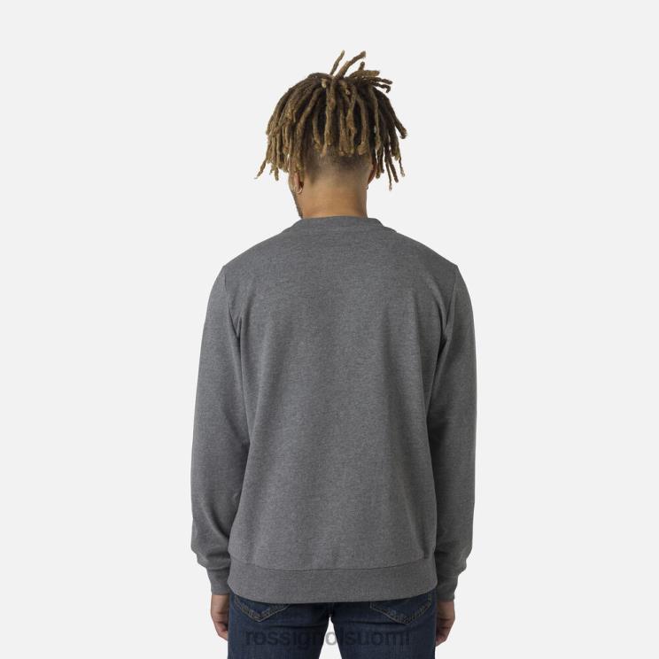 Rossignol miehet logolla varustettu puuvillainen collegepaita pyöreä pääntie kanervanharmaa topit BTF0P315