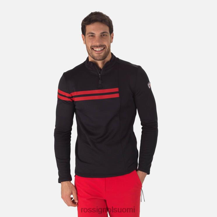 Rossignol miehet lomakeskuksen puolivetoketjullinen toppi musta topit BTF0P607