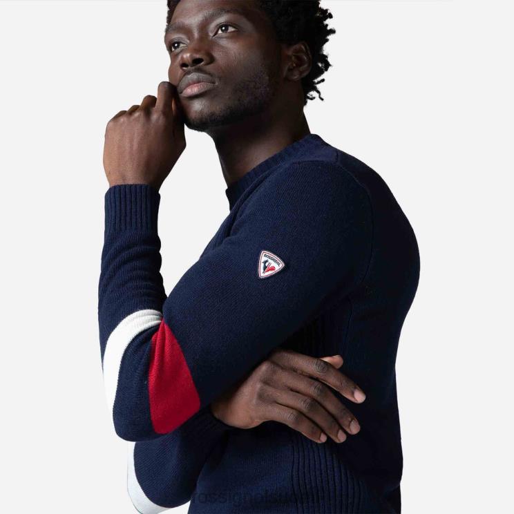 Rossignol miehet omaperäinen neulepusero tumma laivasto topit BTF0P445