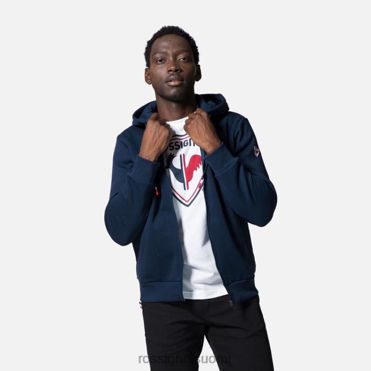 Rossignol miehet täysvetoketjullinen hupullinen puuvillainen collegepaita tumma laivasto topit BTF0P106