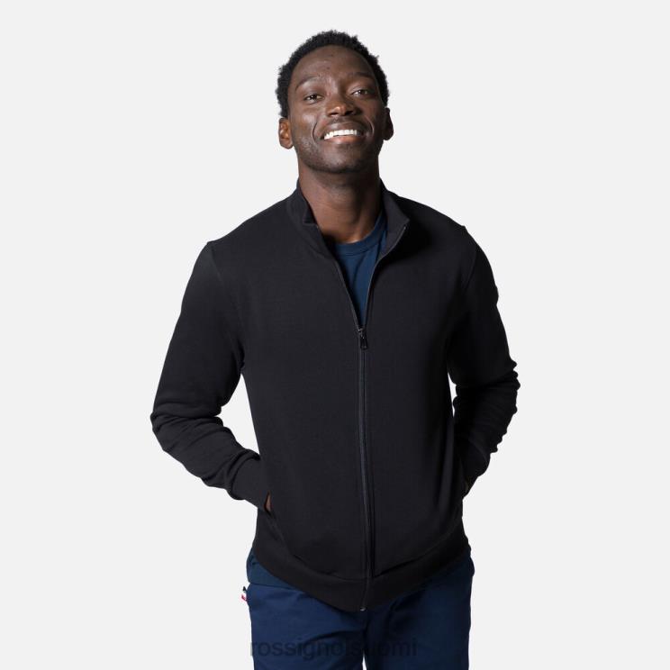 Rossignol miehet täysvetoketjullinen puuvillainen collegepaita musta topit BTF0P430