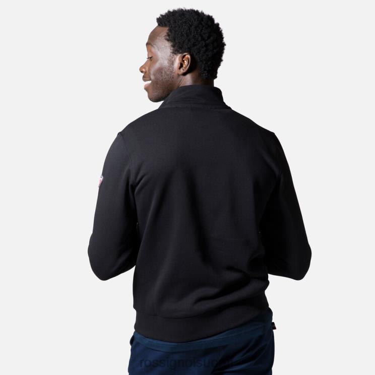 Rossignol miehet täysvetoketjullinen puuvillainen collegepaita musta topit BTF0P430