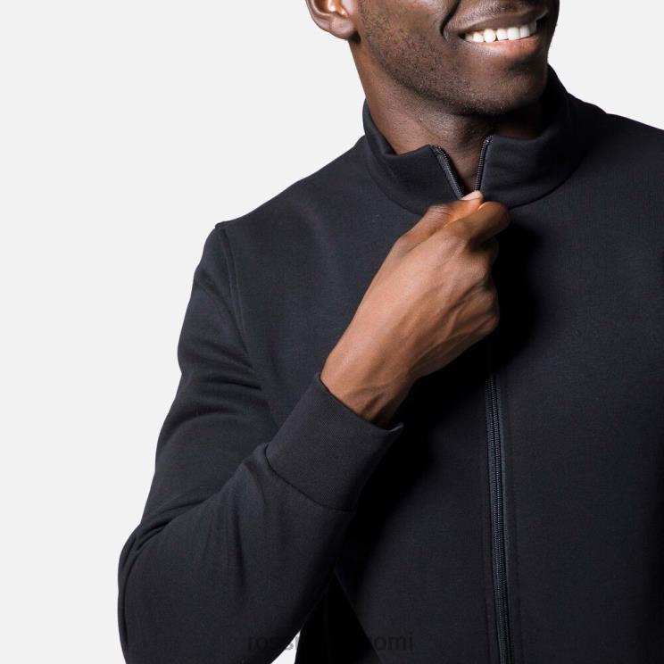 Rossignol miehet täysvetoketjullinen puuvillainen collegepaita musta topit BTF0P430