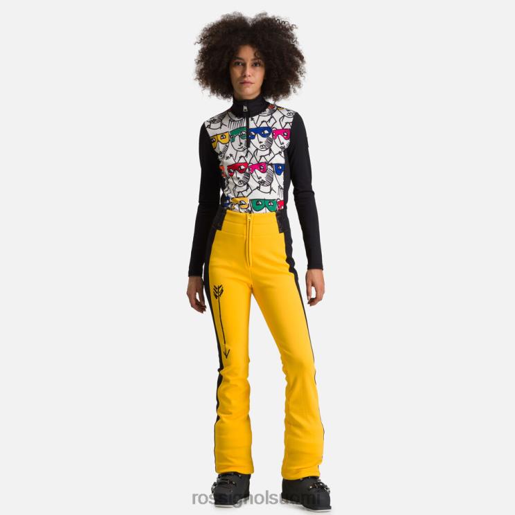 Rossignol naiset jcc brady pehmeät housut keltainen pohjat BTF0P1078