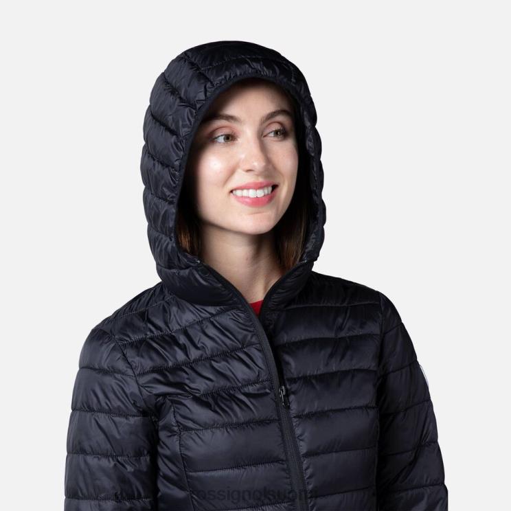 Rossignol naiset hupullinen eristetty takki 180gr musta topit BTF0P937