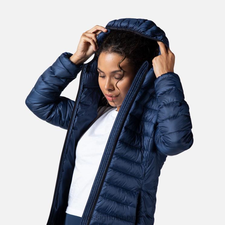 Rossignol naiset hupullinen eristetty takki 180gr tumma laivasto topit BTF0P936