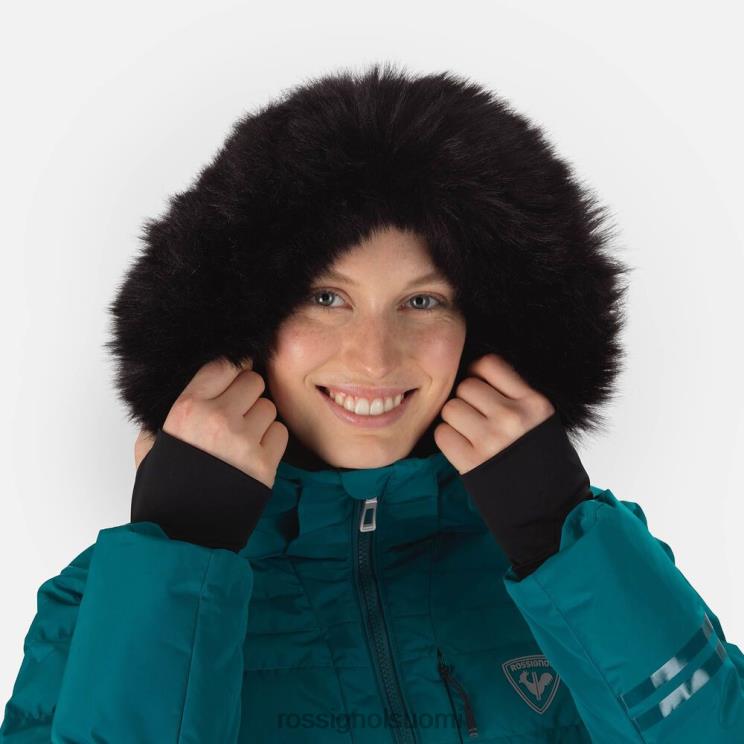 Rossignol naiset rapide helmiäinen hiihtotakki tumma smaragdi topit BTF0P788