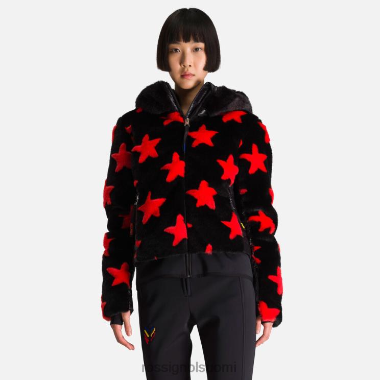 Rossignol naiset jcc teddy untuvatakki musta topit BTF0P784