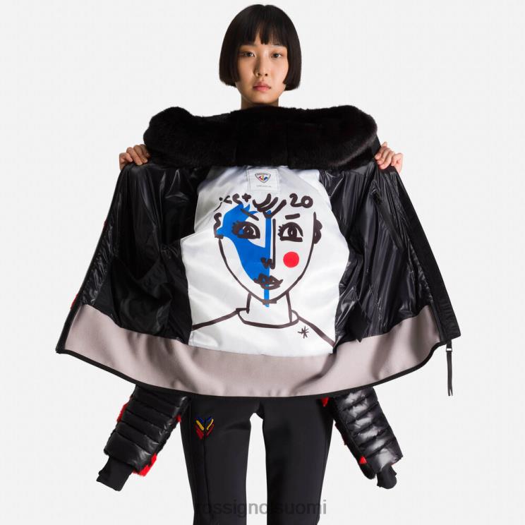 Rossignol naiset jcc teddy untuvatakki musta topit BTF0P784