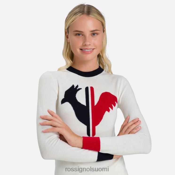 Rossignol naiset alya pyöreäpääntie neule valkoinen topit BTF0P993