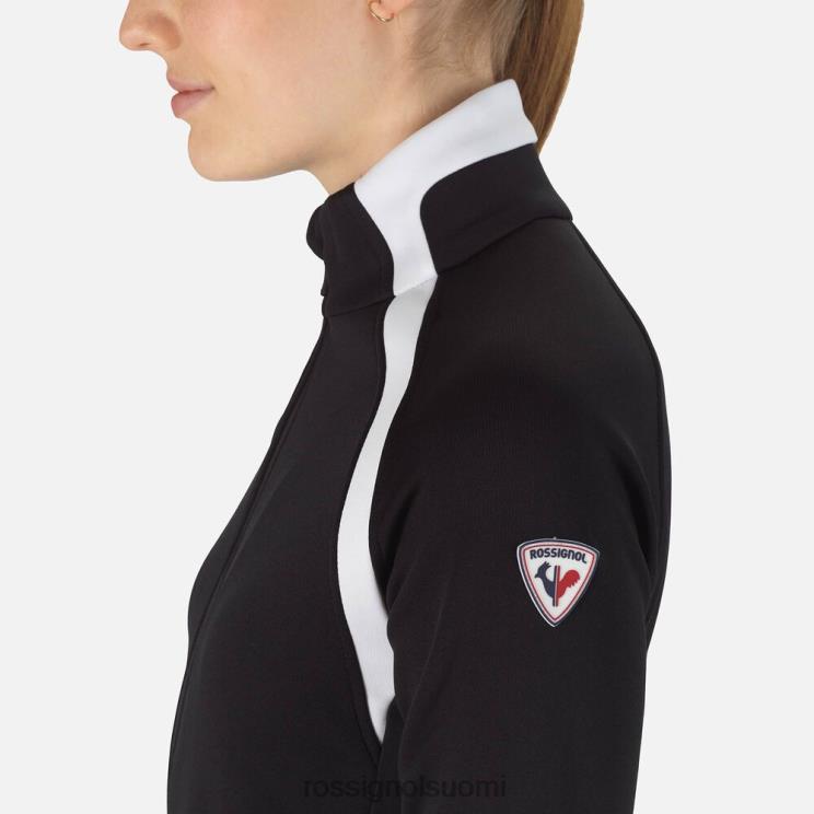 Rossignol naiset antenni koko vetoketjullinen fleece musta topit BTF0P709