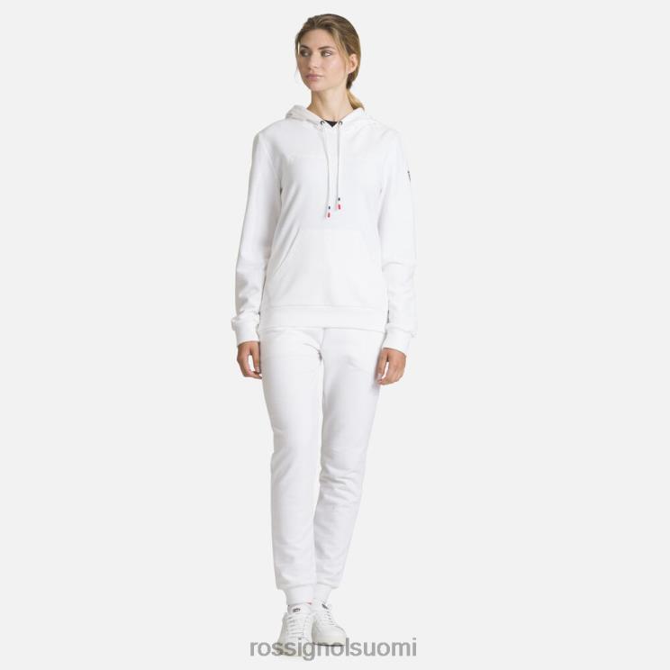 Rossignol naiset hupullinen logollinen puuvillainen collegepaita valkoinen topit BTF0P931