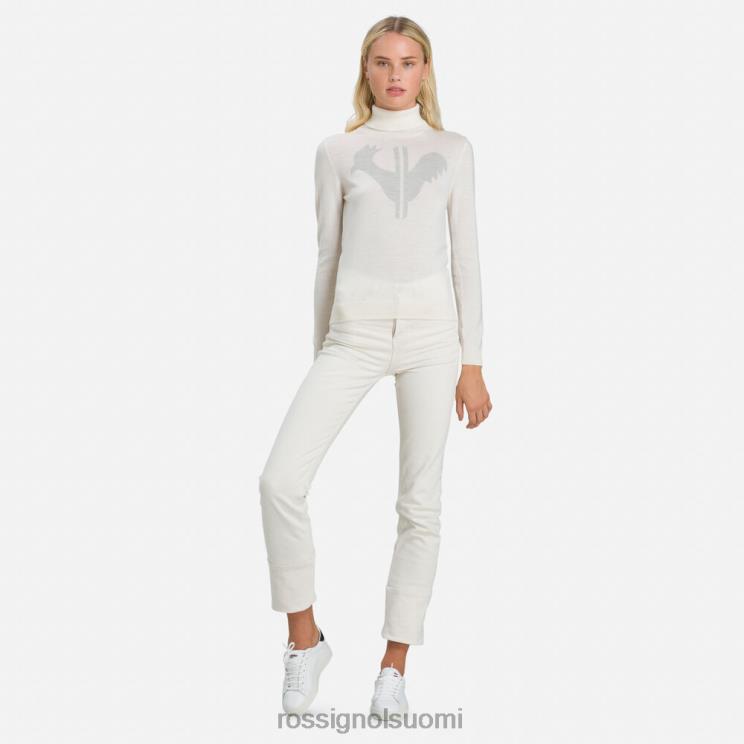 Rossignol naiset klassinen rullakaula-aukkoinen pusero valkoinen topit BTF0P864