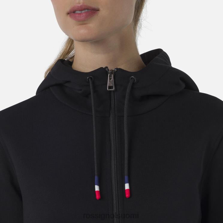 Rossignol naiset täysvetoketjullinen hupullinen fleecepaita musta topit BTF0P888