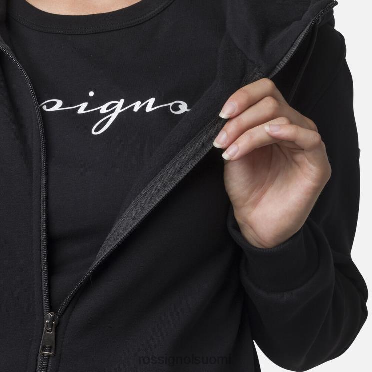 Rossignol naiset täysvetoketjullinen hupullinen fleecepaita musta topit BTF0P888