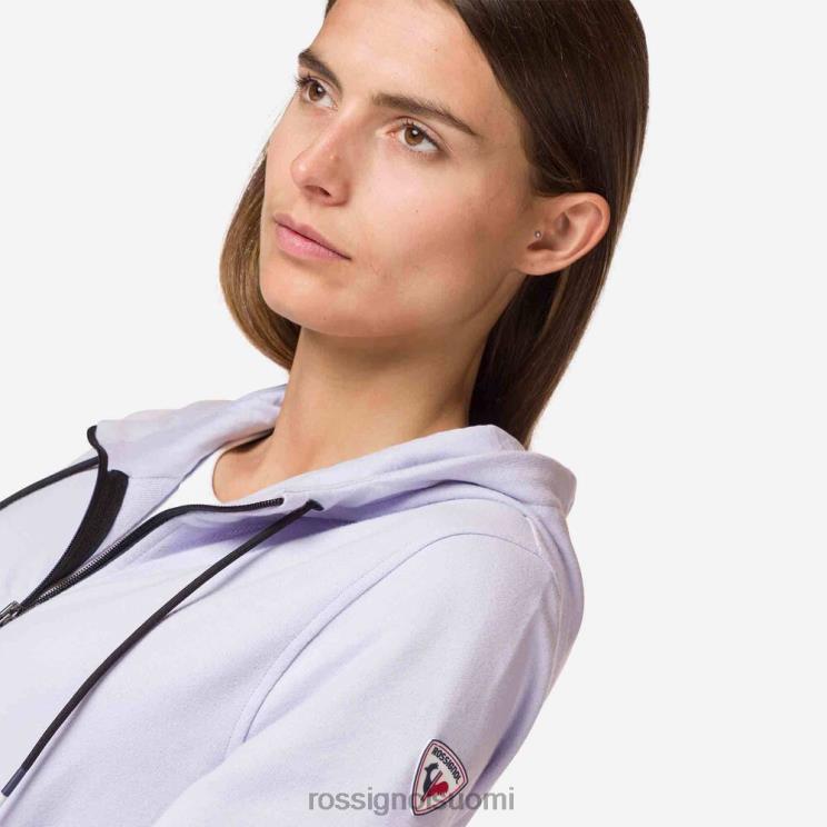 Rossignol naiset täysvetoketjullinen hupullinen puuvillainen collegepaita laventelinharmaa topit BTF0P1004